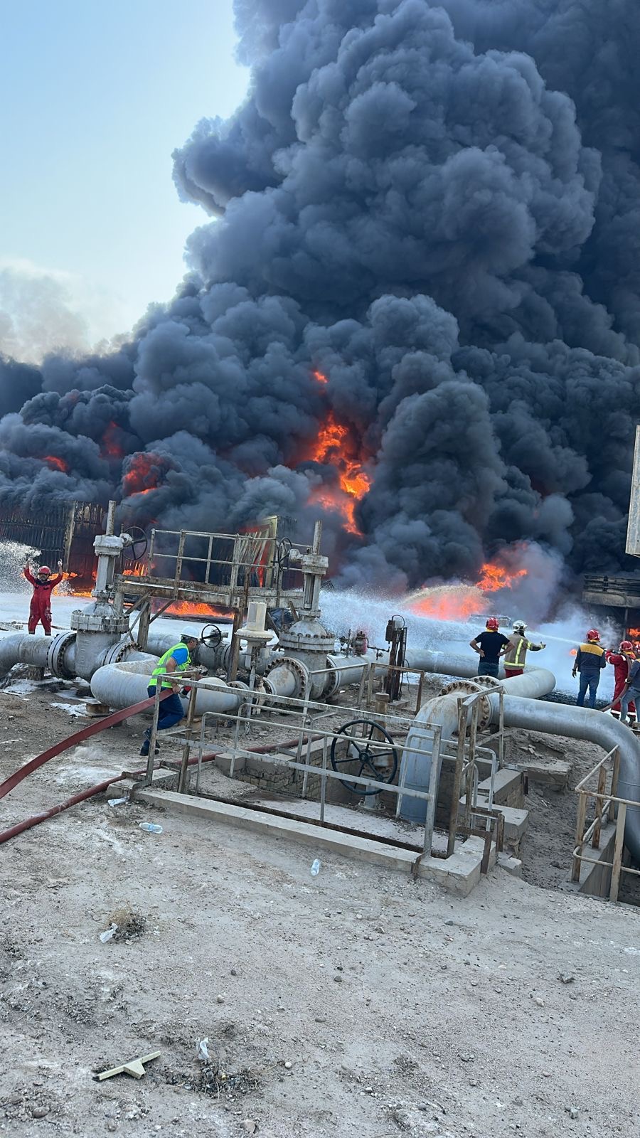 النفط: وفاة موظف بشركة نفط البصرة وتسجيل 4 إصابات جراء الحريق