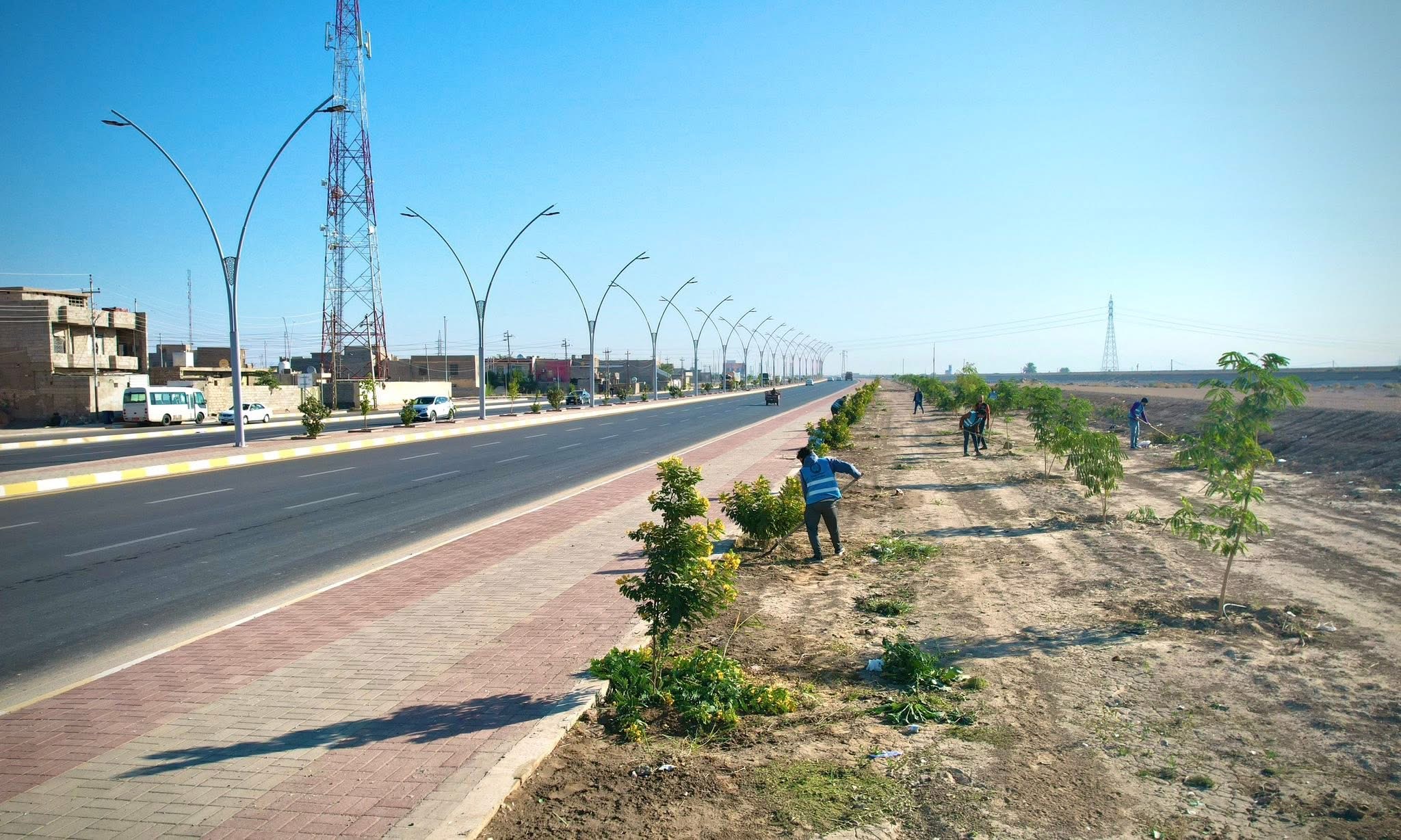 بلدية الرمادي تكافح التغير المناخي