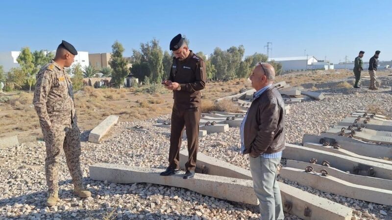 القطار  يصل إلى جسر المحمدي في الأنبار