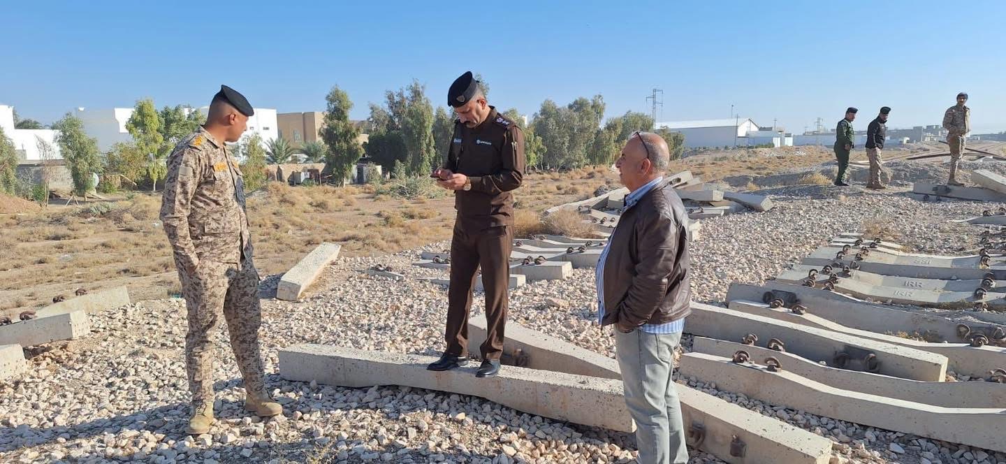 القطار  يصل إلى جسر المحمدي في الأنبار